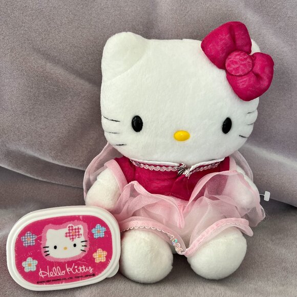 Cute Hello Kitty Doll with Mini Plastic Container: Perfect for Hello Kitty Fan - Picture 1 of 8